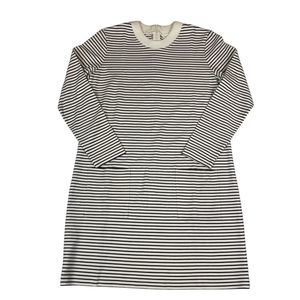 Club Monaco Dress Navy Striped Long Sleeved Knit Women's Size Large